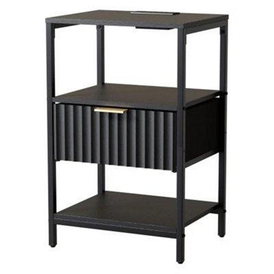 Bedside Table 1 Drawers Storage Cabinet Nightstand from B&Q