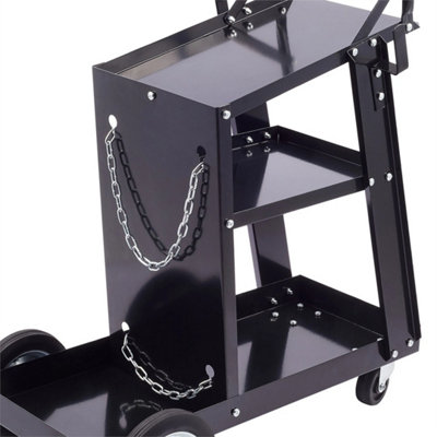 Welding Cart 3 Tier Trolley Chains Plasma  Welder 80Kg Storage from B&Q