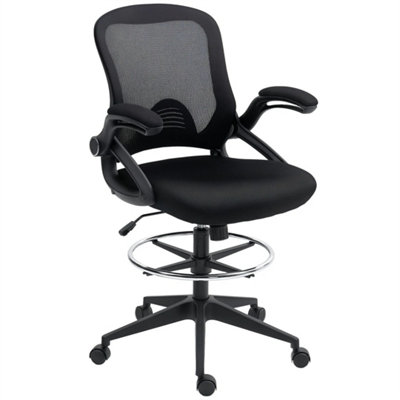 Office Stool360 Degree Swivel Height Adjustable ChairBlack from B&Q