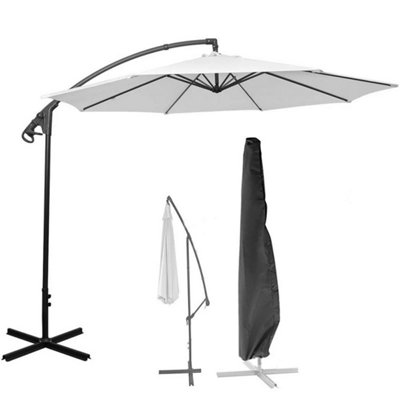  - Heavy Duty Parasol Banana Umbrella Cover Cantilever Outdoor Patio Shield Oxford 205X25-50Cm