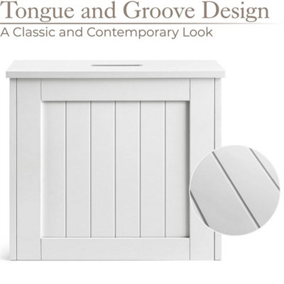 Bathroom Tidy Box Toilet Roll Cleaning Product Small Storage Unit White Christow from B&Q