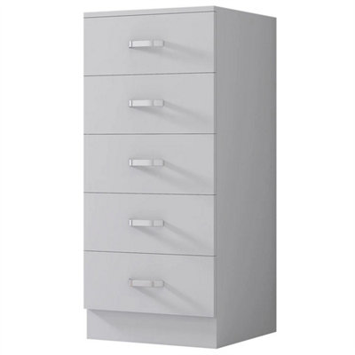 Chest Of Drawers 5 Drawer Matt White Bedroom Furniture from B&Q