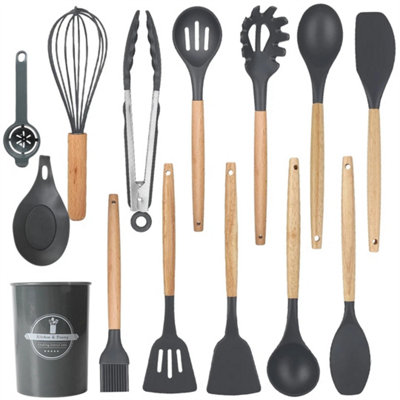 14Pcs Kitchen Utensils Set Silicone Cooking Nonstick Spatula Turner Spoon Sets from B&Q