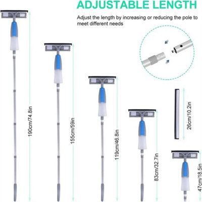 Long Handle Spray Window Cleaner Squeegee For Window Cleaning With Spray Tool from B&Q