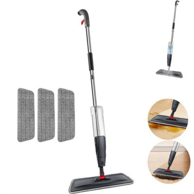 Spray Mop Microfibre Pad Floor Cleaning Mop Wet Dry Floor Cleaner Water Spraying from B&Q