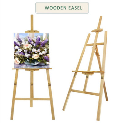 175Cm Studio Wooden Easel Display Art Craft Artist Cafe Wedding Painting Stand from B&Q