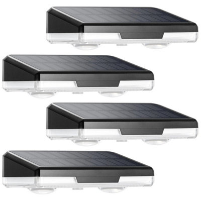  - 4Pack Led Solar Fence Lights Outdoor Garden Wall Railing Step Deck Decor Lamp