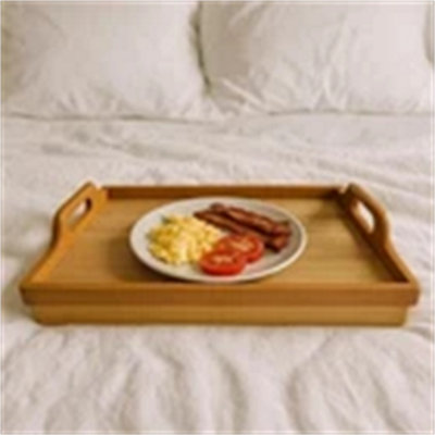 Grains Lap Tray- Wooden Lap Tray Breakfast Dinner Food Soft Padded Bean Bag Cushion Serving Tray from B&Q