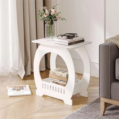 Arch-Small Bedside Table Cabinet Side End Coffee Tea Table Nightstand Storage Shelf from B&Q