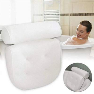 Bathroom Spa Bath Pillow Non-Slip Comfortable Headrest Cushion Bathtub from B&Q