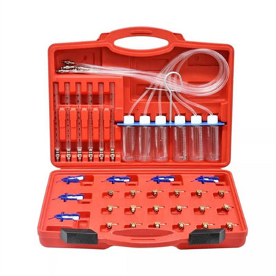 Rail Leak Off Test Kit 6 Cylinder Diesel Injector Flow Adaptor 36Pc from B&Q