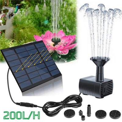  - Solar Panel Powered Water Pump Feature Aquarium Fountain Garden