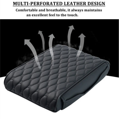 Leather Car Armrest Cover Center Console Box Arm Rest Pad Protector