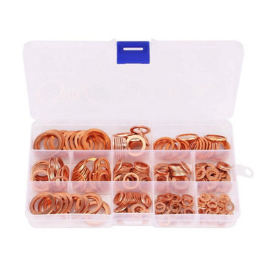 300X Copper Car Engine Crush Washers Kit Gasket from B&Q