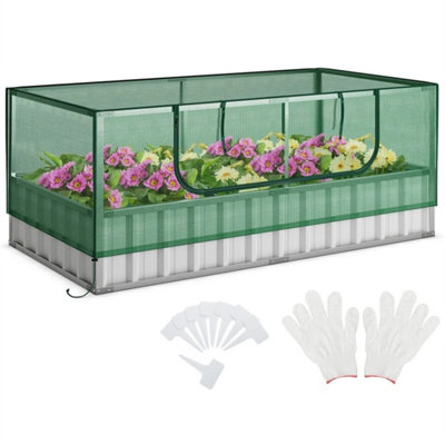  - 174X90X70Cm Outdoor Planter Box Greenhouse Kit Garden Raised Bed