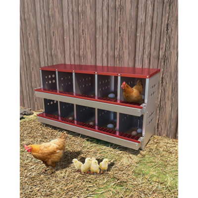 Chicken Nest Box Roll Laying Box Nesting Boxes Egg Collection Red