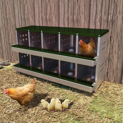 Chicken Nest Box Roll Laying Box Nesting Boxes Egg Collection Green