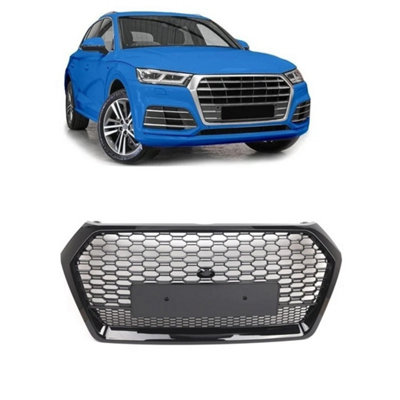  - Gloss Black Front Bumper Grille Honeycomb Grill For Q5 Sq5 B9
