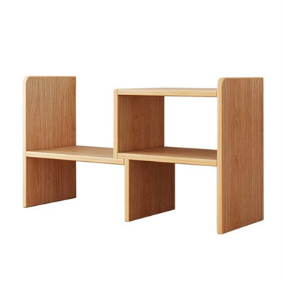 Wood Desktop Shelf Bookcase Tabletop Storage Rack Organizer Bookshelf Display Unit from B&Q