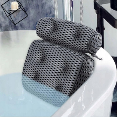 Luxury Waterproof Non-Slip Bath Pillow Bathtub Headrest Cushion from B&Q