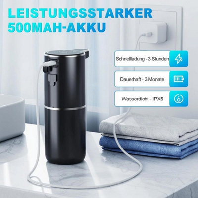  - 380Ml Automatic Touchless Soap Dispenser Wall Mounted Black