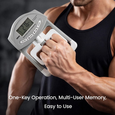 Digital Hand Dynamometer Grip Strength Tester 90Kg Lcd Display from B&Q