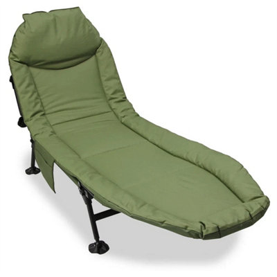  - Carp Fishing Bedchair 6 Legs Padded Recliner Camping Bed