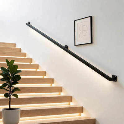 Stair Railings Wall-Mounted Metal Hand Rail For Staircase Hand Rails