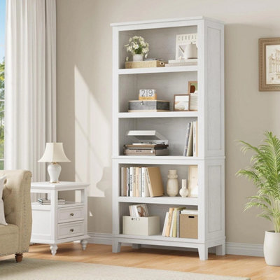 5 Tiers Bookcase With Shelving For Storage Bookshelf For Living Room