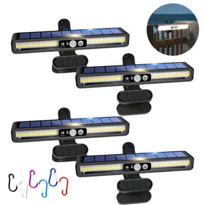  - 4X Solar Powered Pir Motion Sensor Lamp Clip Outdoor Garden Security