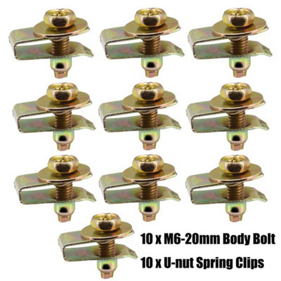 Assorted Spire Clips U Nuts Captive Speed Fasteners Flange Self Tapping Screws from B&Q