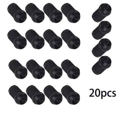 20Pcs M12X1.25 Black Alloy Wheel Nuts from B&Q