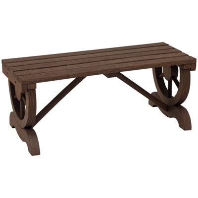 2-Seater Rustic Wooden Outdoor Garden Bench from B&Q