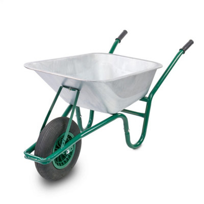 85L Galvanized Wheelbarrow 160Kg Load Capacity from B&Q