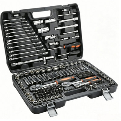 216Pc Socket Ratchet Wrench Set Large Tool Kit from B&Q