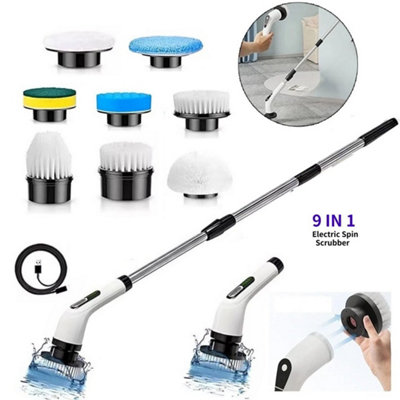  - 9 In 1 Cordless Spin Scrubber Turbo Electric Handheld Cleaning Brush