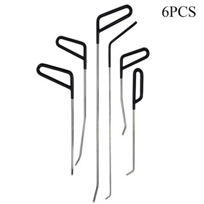  - 6Pcs Pdr Dent Rods Set Car Body Paintless Repair Hail Damage Removal Tool Kit