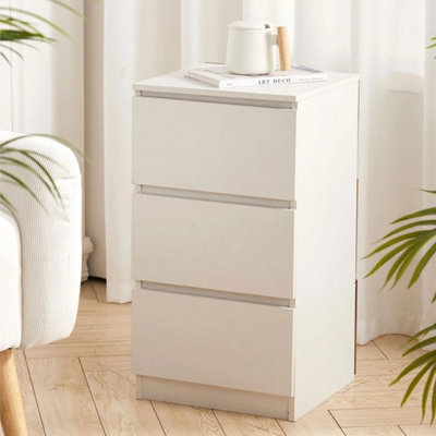  - Modern Nightstand Bedroom Bedside Table Storage Cabinet With 3 Drawer
