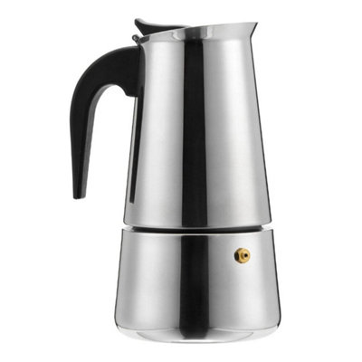 B&Q 9 Cups/450Ml Stainless Steel Coffee Maker