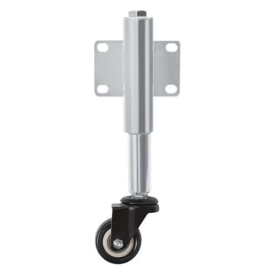  - 2Inch Durable Spring Loaded Swivel Caster Nylon Gate Wheel 110Lbs Load Capacity