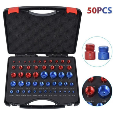  - Imperial Inch & Metric Size Finder Gauge Nut & Bolt Thread Checker Identifier  50Pcs Nut And Bolt Thread Checker