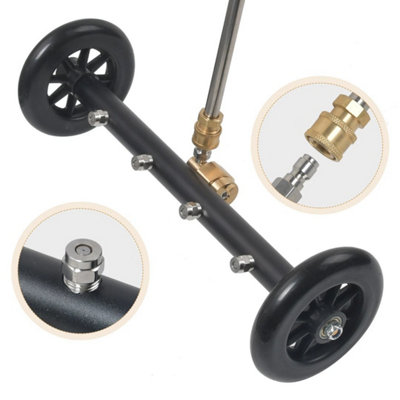  - Undercarriage Pressure Washer Attachment 2-In-1 Cleaner Water Broom 4 Nozzle 16