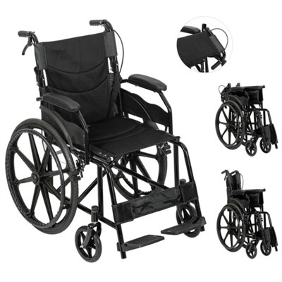 Lightweight Folding Self Propelled Wheelchair Wheel Chair from B&Q