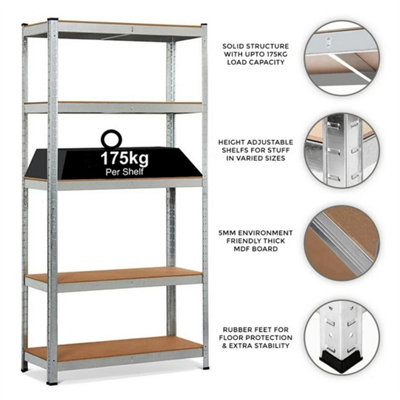 5Tier Racking Shelf Heavy Duty Garage Shelving Storage Shelves from B&Q