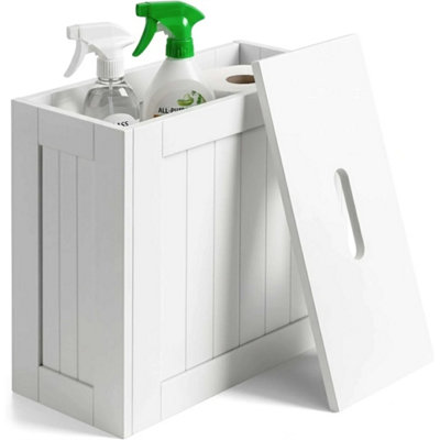 Wooden Slimline Shaker Caddy Multi Purpose Bathroom Toilet Roll Storage from B&Q