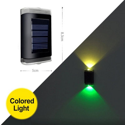  - 4X Super Bright Solar Powered Door Fence Wall Lights Led Outdoor Garden Lamp  Multi-Color