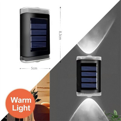  - 4X Super Bright Solar Powered Door Fence Wall Lights Led Outdoor Garden Lamp  White
