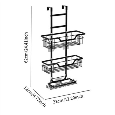 Over Door Shower Caddy Hanging With Hooks And Soap Holder from B&Q
