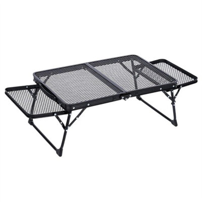 Portable Camping Table With Mesh Desktop Folding Grill Table from B&Q