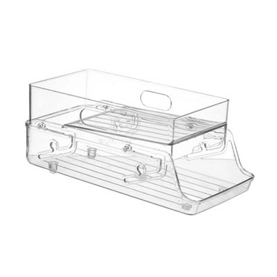 Rolling Soda Can Organizer For Refrigerator 2 Layer Can Dispenser from B&Q